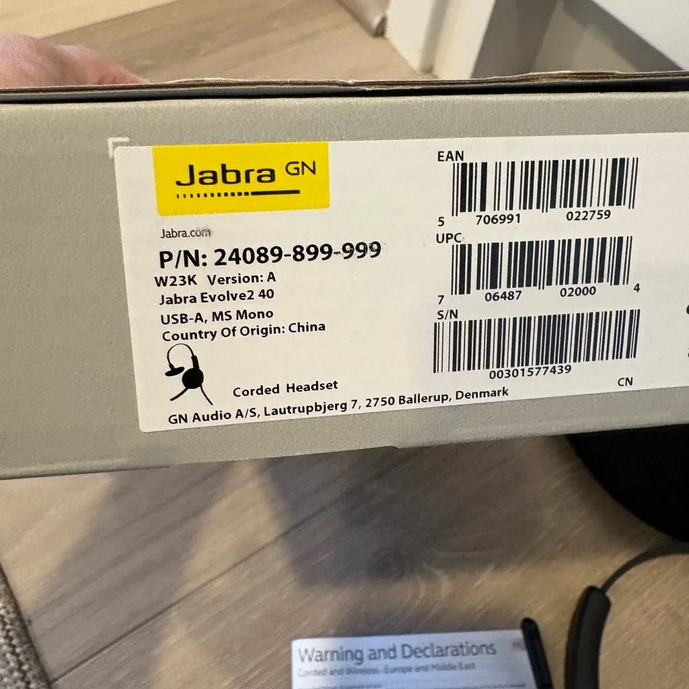 Jabra Black Computer Headset